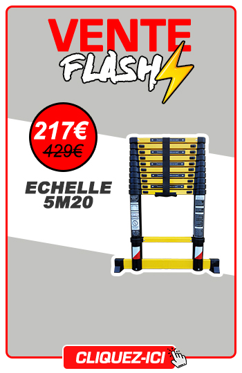 vente flash &eacute;chelle t&eacute;lescopique 5,20 m&egrave;tres