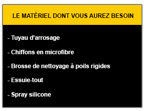 L'entretien du tissu grâce au système du NETTOYAGE RAPIDE