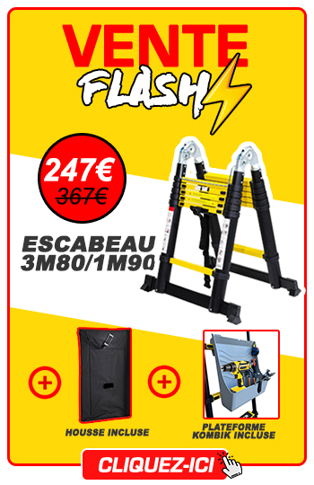 vente flash escabeau télescopique 3m80