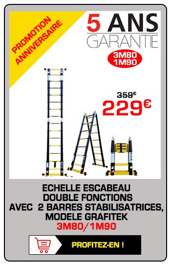 escabeau télescopique 3m80/1m90