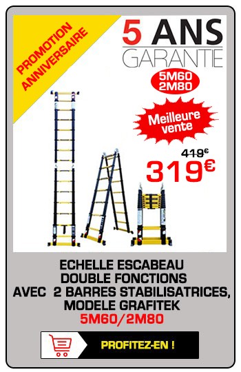 escabeau télescopique5m60/2m80