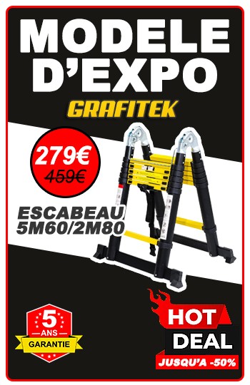 échelle-escabeau 5m60-2m80 grafitek exposition