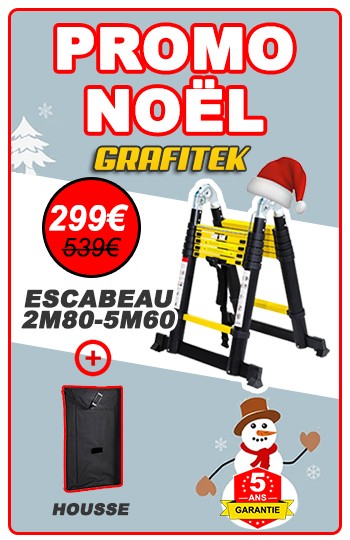 escabeau téléscope 2m80/5m60 promo noël 