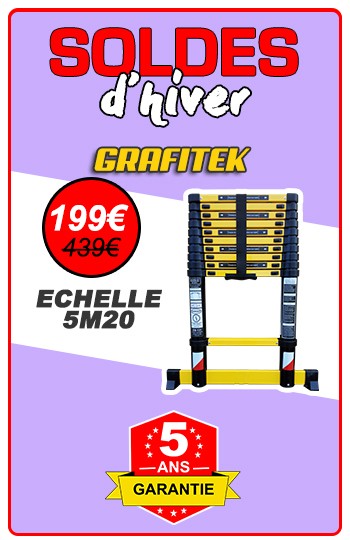 échelle télescopique 5m20 Solde