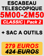 Escabeau télescopique 5m pack 2