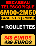 Escabeau télescopique gamme Grafitek 5m pack 3