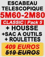 escabeau télescopique 5m 60 pack 5