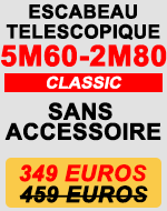 escabeau télescopique 5m 60 pack basique