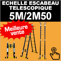 escabeau télescopique 5m/2m50