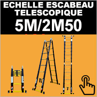 Escabeau télescopique 5M/2M50